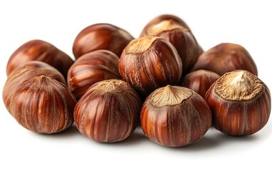 Obraz premium a group of brown nuts