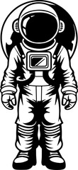 Astronaut vector design, space suit and star simple illustration