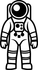 Astronaut vector design, space suit and star simple illustration