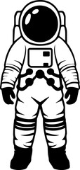 Astronaut vector design, space suit and star simple illustration
