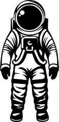 Astronaut vector design, space suit and star simple illustration