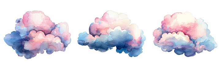 Watercolor clouds translate background art sky digital creative vivid colors artistic perspective