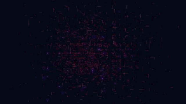 A bold black and red grid of small squares and rectangles forms an eye-catching pattern, making it a perfect background for websites or apps