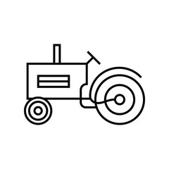 Minimal Modern Line Art Tractor Logo - Sleek and Versatile Design for Agriculture, Farming, and Branding