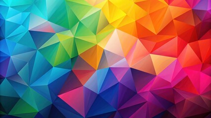 Abstract Colorful Low Poly Geometric Pattern Background Featuring Vibrant Triangles in a Multifaceted Design