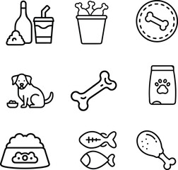 dog, food, icon ,