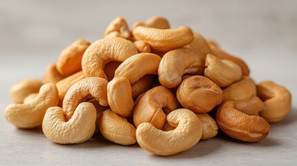 Fototapeta premium pile of cashews isolated,studio background