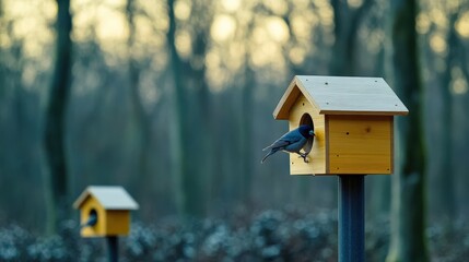 Birdhouses enhance forest habitats, promoting biodiversity and environmental awareness among visitors