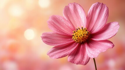 pink cosmos isolated,studio background