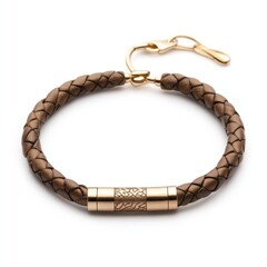 Braided Motivational Tube Bracelet for Best Friend on White Background