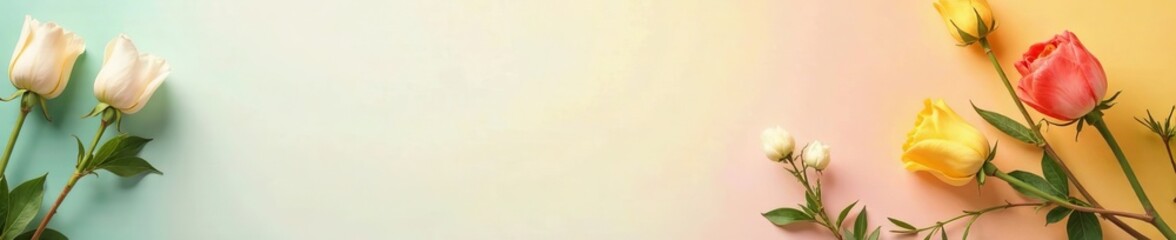 Obraz premium Minimalistic flat lay arrangement with clean lines and neutral tones, simple, aesthetic