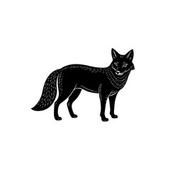 black fox vector