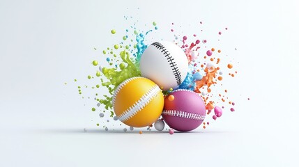 Colorful balls splash background