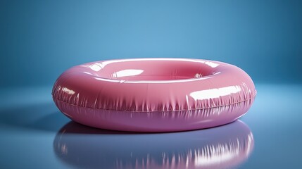 pink swimming ring isolated,studio background
