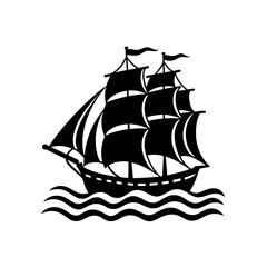 ship silhouette vector illustration