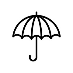 black umbrella isolated on white