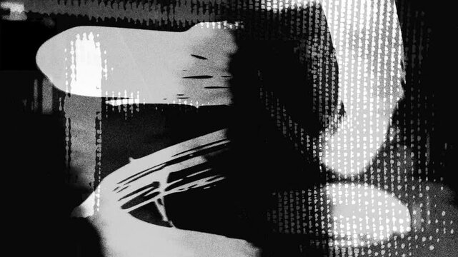 TV Static Artifacts Overlay Transition
