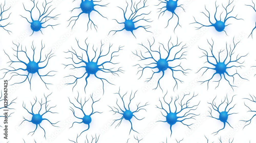 Aufkleber an artistic rendering of a neural network, showcasing thin blue lines branching gracefully on a spot