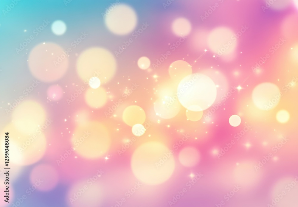 Poster soft and colorful bokeh background with delicate light spots and gradients; perfect for abstract des