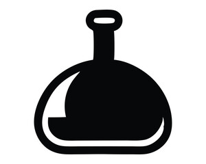 Black Silhouette Potion Bottle Icon