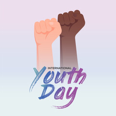 International youth day vector