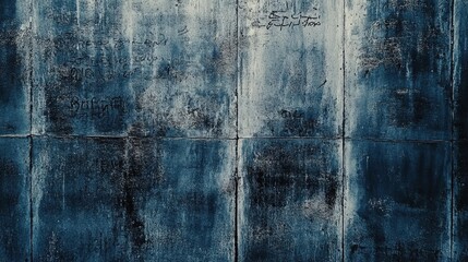 Obraz premium Aged Concrete Wall with Faded Inscriptions 