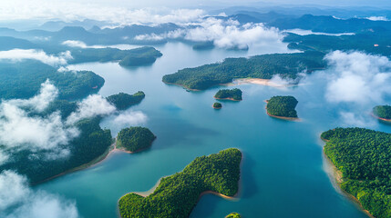Beautiful island landscapes that are famous tourist attractions in Thailand. Ai generate.