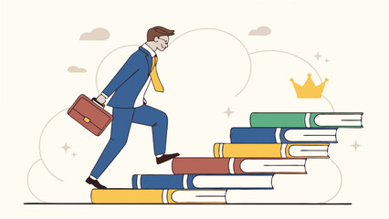 Climbing the Knowledge Ladder: A Businessman's Journey to Success
