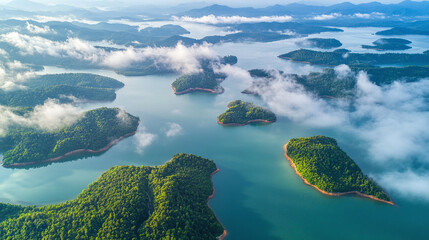 Beautiful island landscapes that are famous tourist attractions in Thailand. Ai generate.