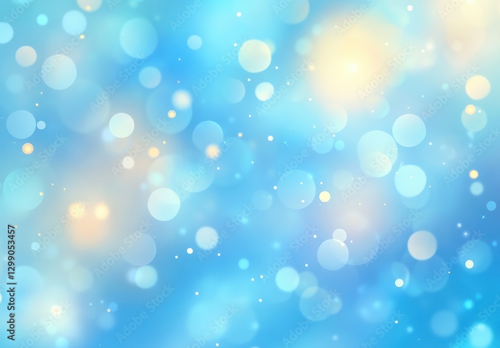 Aufkleber soft blue background with bokeh effect and subtle lighting for creative design projects, abstract ar