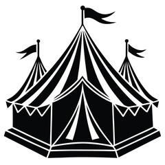 Campaigning Tent Vector Design for Adventure and Events.