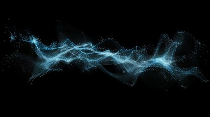 A dark background with a blue abstract design of connected lines and dots, representing technological networks and the importance of connectivity in the digital world.