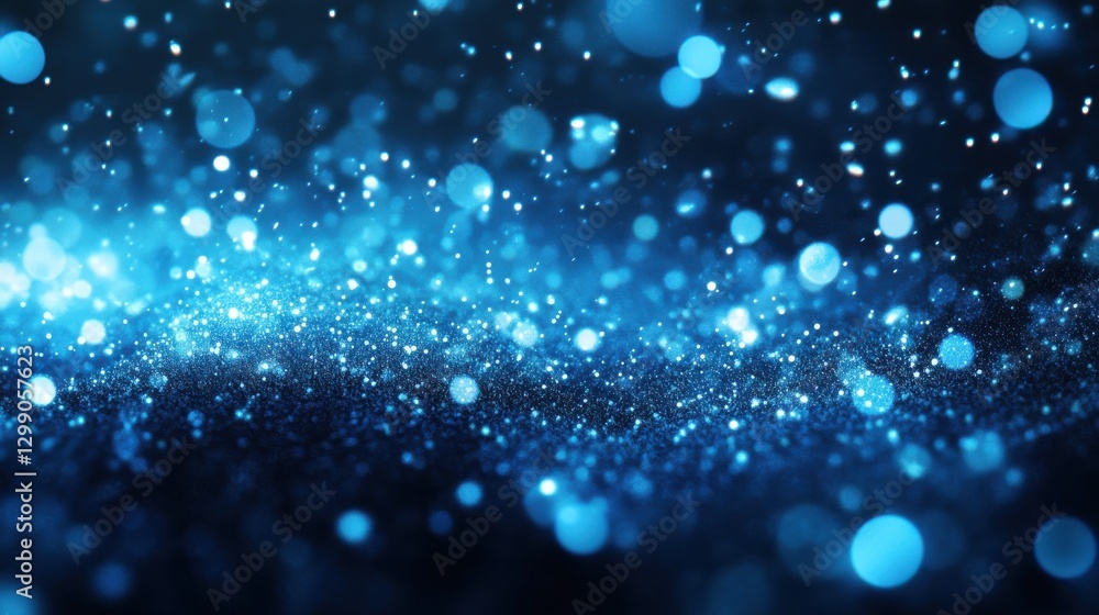 Aufkleber captivating abstract blue sparkling particle background for creative design.