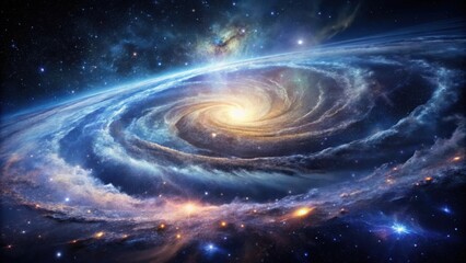 Cosmic Spiral Galaxy A Celestial Tapestry of Stars, Nebulae, and Galactic Dust