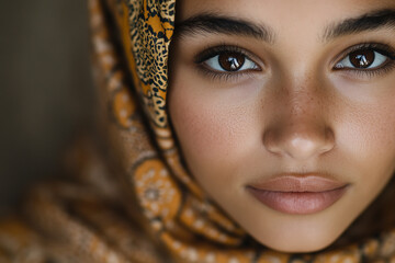 Middle Eastern Arab beauty close-up