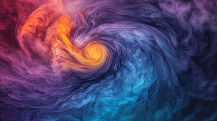 Fototapeta premium Dynamic swirling colors cosmic space digital art abstract design aesthetic viewpoint visual harmony
