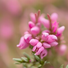 a close-up of pink bell heather flower