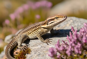 Fototapeta premium common lizard on a rock