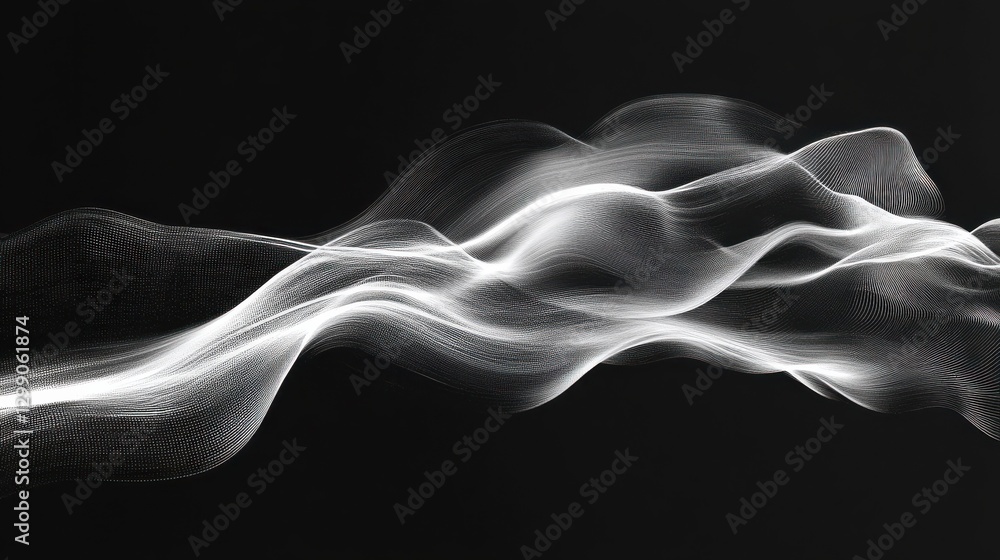 Poster abstract digital art dark background it has futuristic speed action lines animation