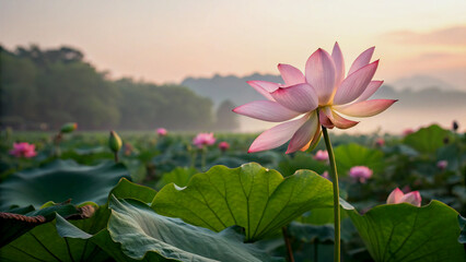 A Stylish Laptop Display in a Peaceful Garden Setting