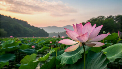 A Stylish Laptop Display in a Peaceful Garden Setting