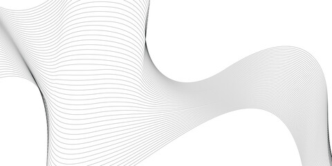 Abstract grey, white smooth element swoosh speed wave modern stream transparent background. Abstract wave line for banner, template, wallpaper background with wave design. Vector illustration	