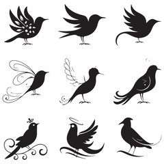 Sparrow Silhouette On A Branch On A Transparent Background Silhouette of a bird on branchBirds