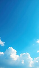 Obraz premium Deep azure sky canvas, wispy cirrus clouds drifting , day, clear