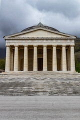 Obraz premium Possagno, Treviso, Italia. March 30 2024. Canova's artworks in the Gypsoteca Museum in Possagno. Sculpture casts and artist's proofs of extreme workmanship and refinement. neoclassical sculpture.