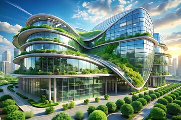 Eco-Friendly Green Building – Modern Sustainable Architecture