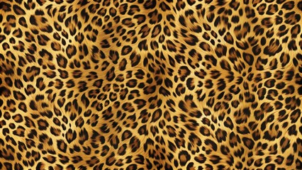 Golden Leopard Print A Luxurious and Striking Textile Design for Fashion and Decor