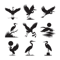 Vector birds silhouettes Sparrows Silhouette Pigeons Flying Silhouettes 1 brid silhouette