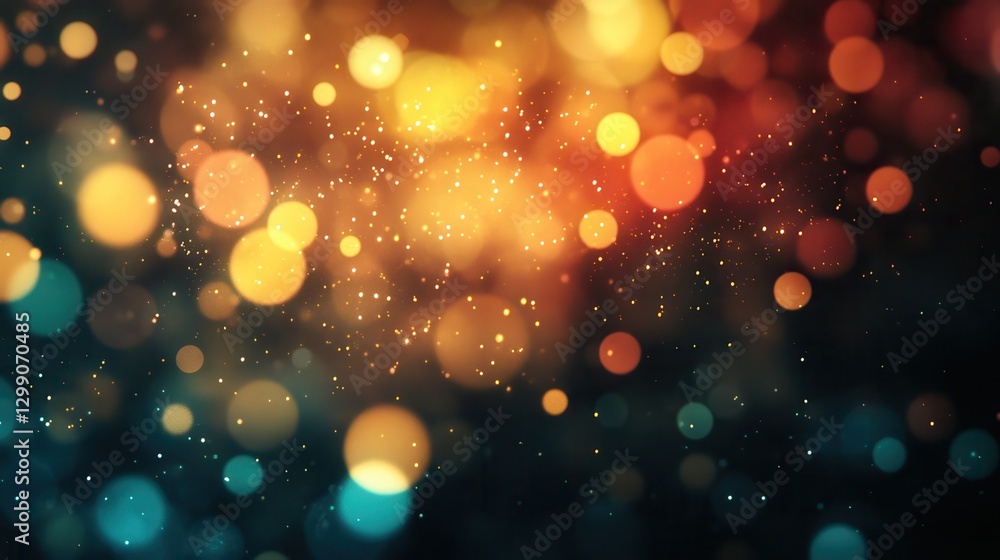 Aufkleber blur glow overlay with a color gradient and optical radiance filter, featuring lens flare and defocu