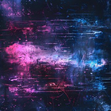 Futuristic Cyberpunk Glitch Texture with Vibrant Pink and Blue Digital Distortion and Abstract High-Tech Aesthetic  
